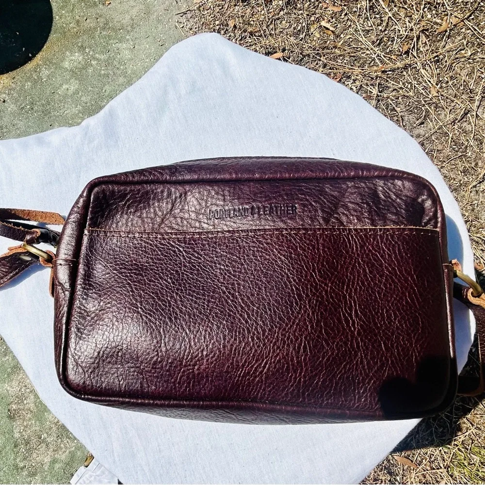 Portland Leather Camera Bag Purse, Coldbrew - Picture 1 of 3